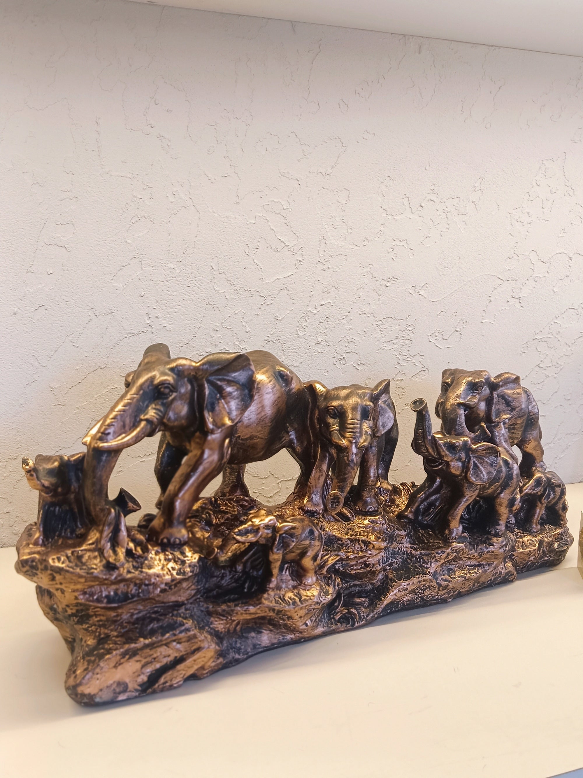 Decorative Elephant Family Sculpture