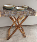 Butler Table With Natural Stone Design