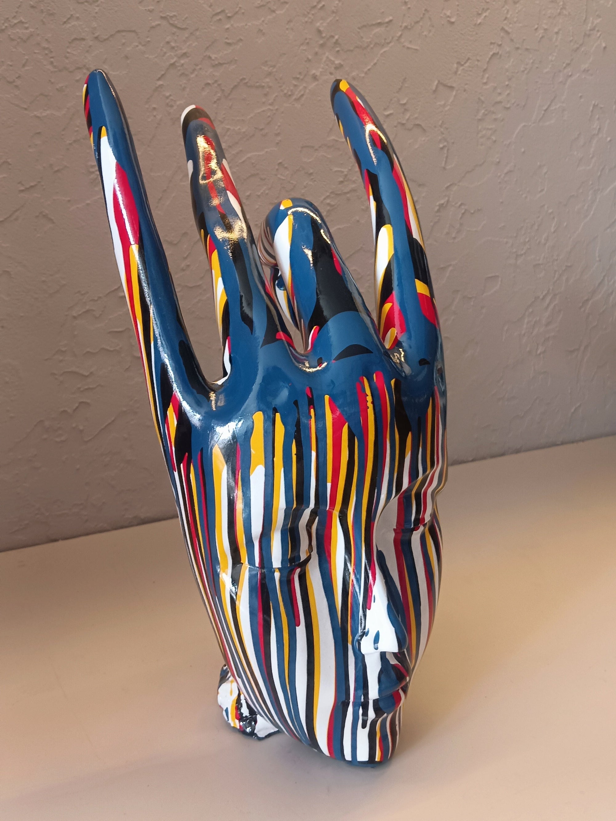 Modern Abstract Face Sculpture