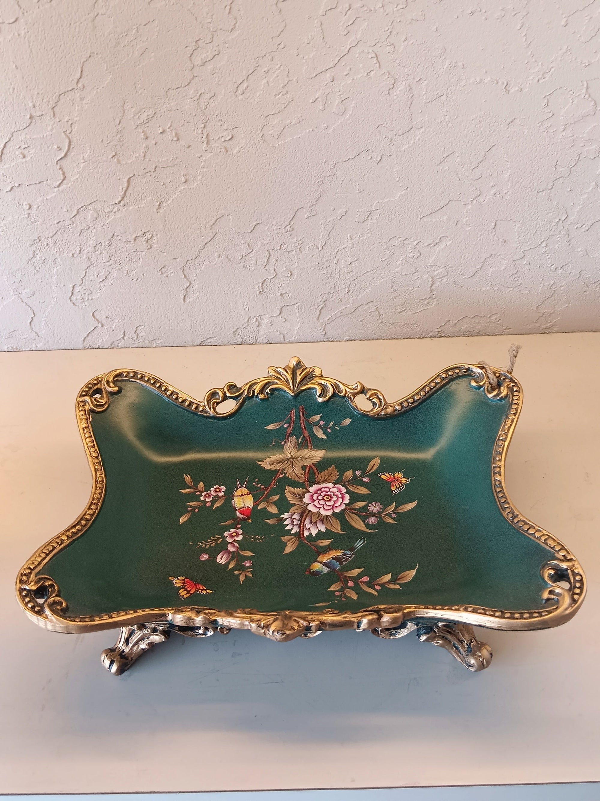 Vintage Style Floral Tray