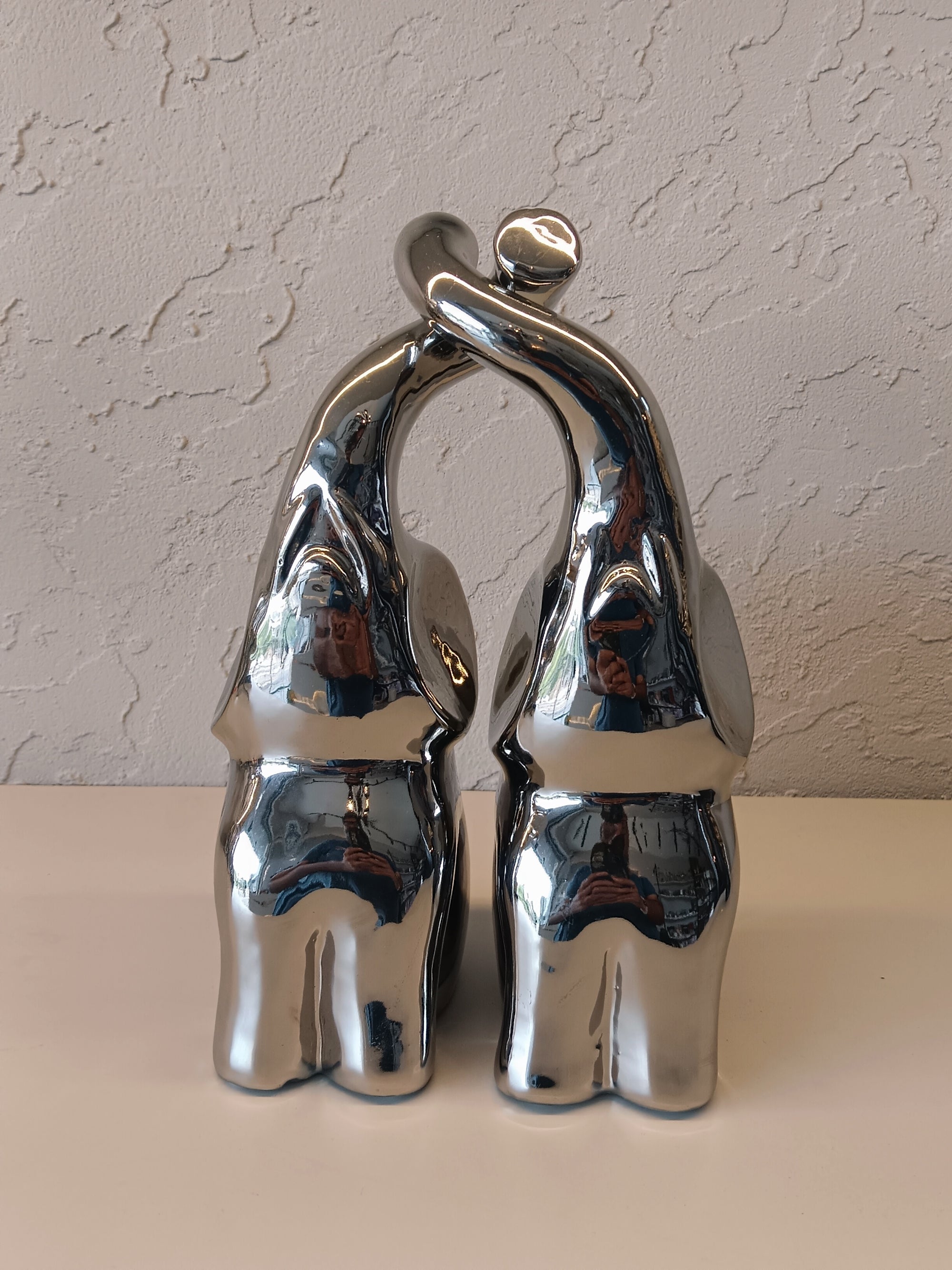 Eternal Embrace - Luxury Chrome Sculpture