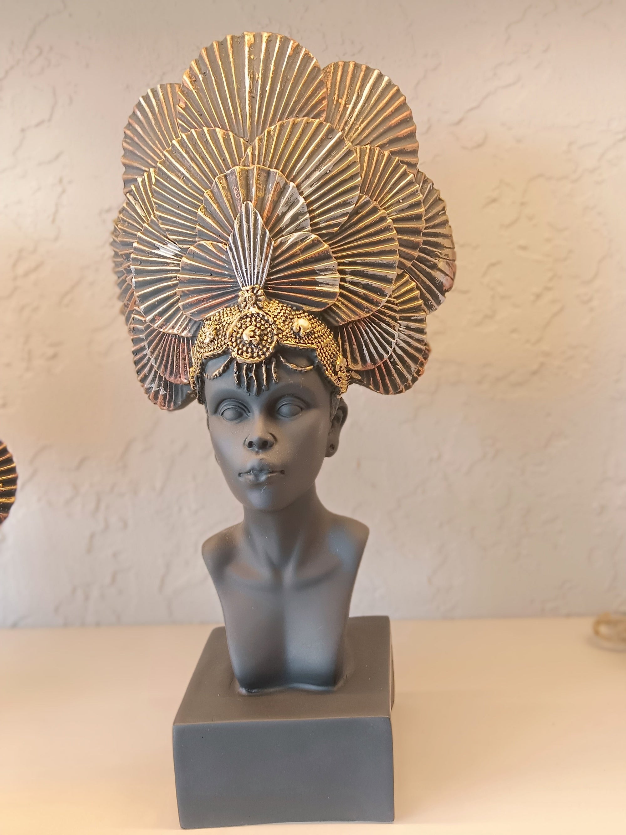 Elegant Matte Black Bust Sculptures Set Of Three