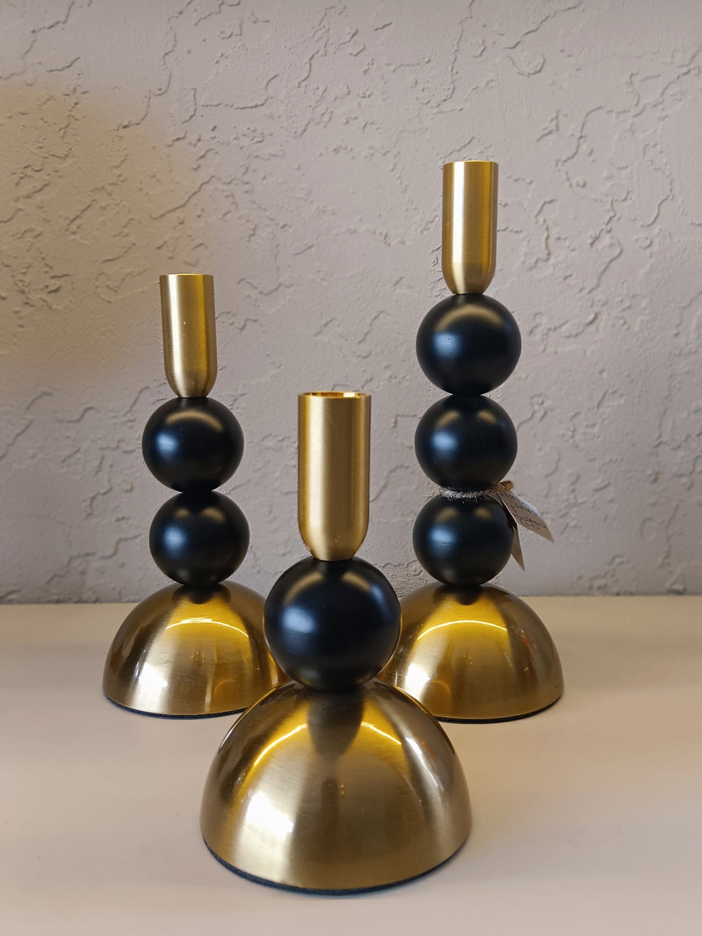Luxe Equilibrium - Brass & Matte Black Candlestick Collection
