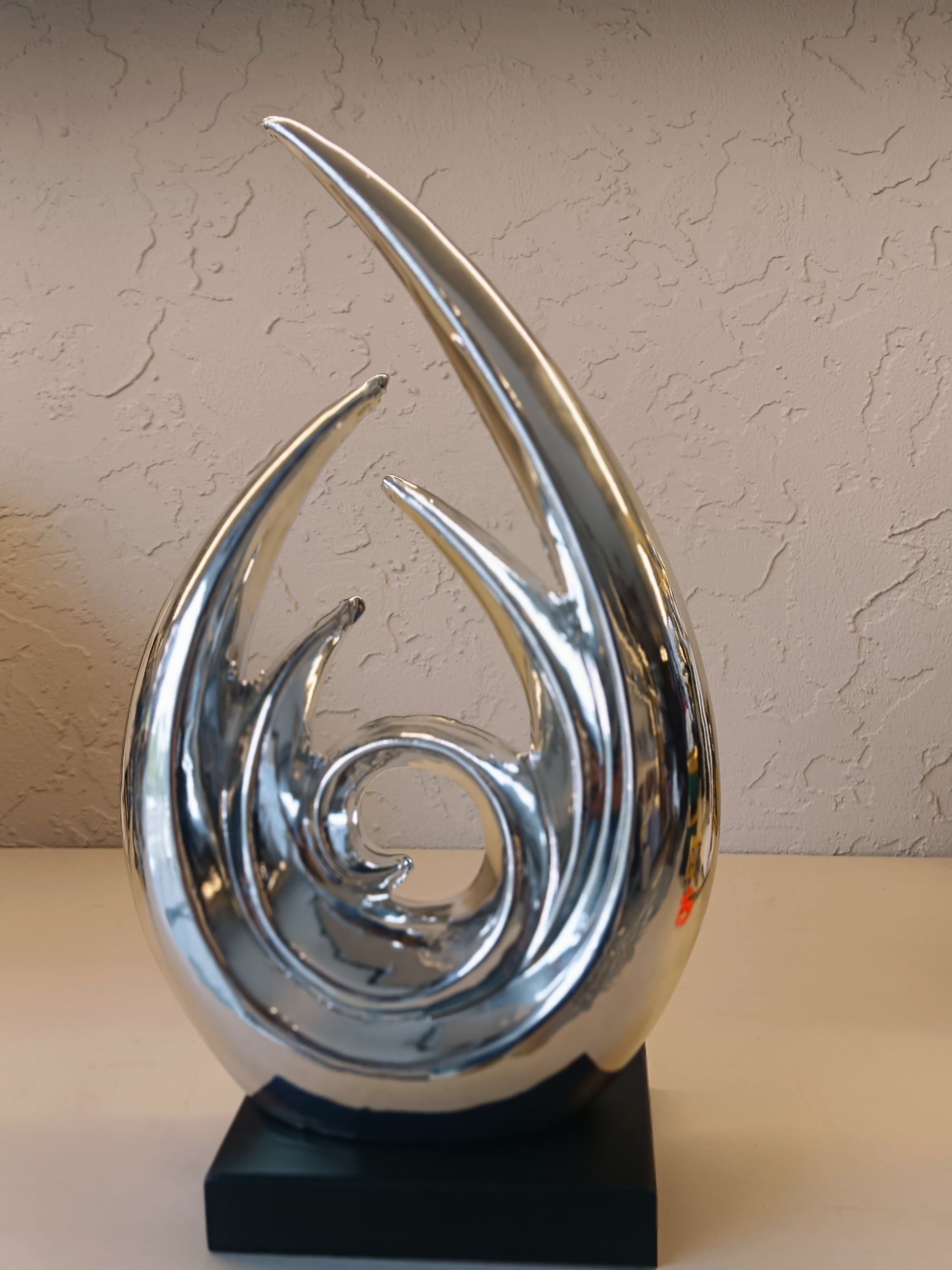 Momentum" - Contemporary Chrome Spiral Art Sculpture