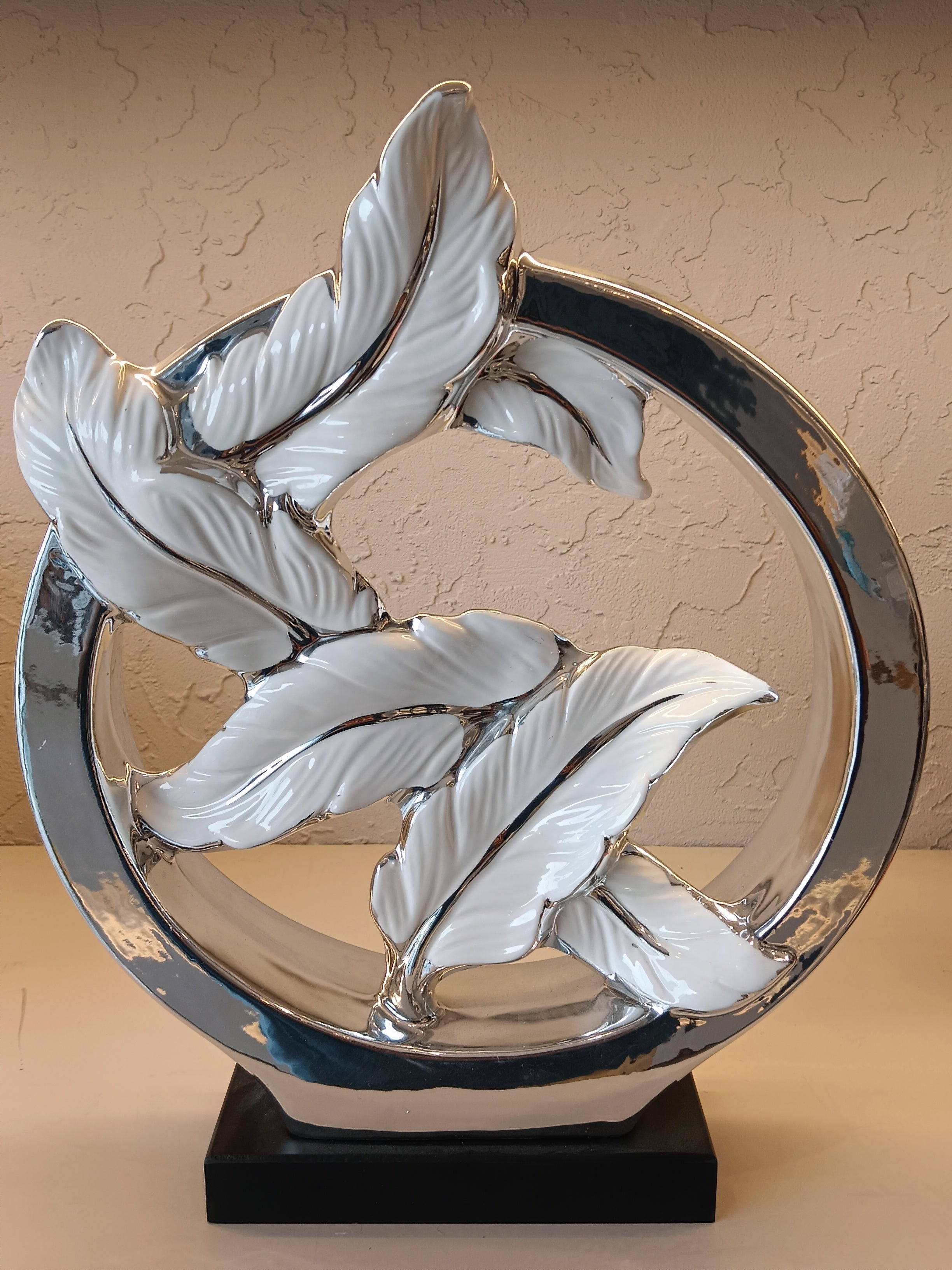 Botanical Harmony - Premium Chrome Botanical Art Sculpture