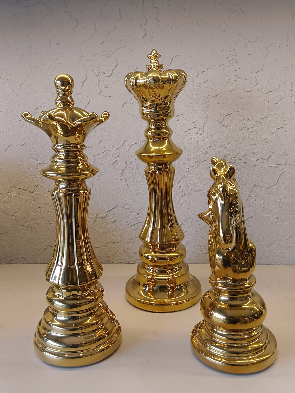Royal Court -Ceramic Luxury Gold-Plated Chess Sculpture Collection
