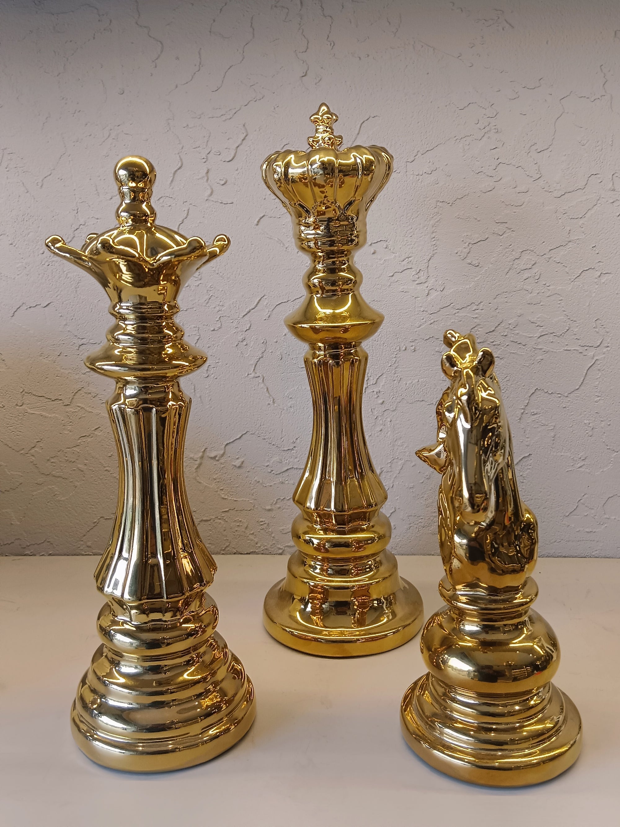 Royal Court -Ceramic Luxury Gold-Plated Chess Sculpture Collection