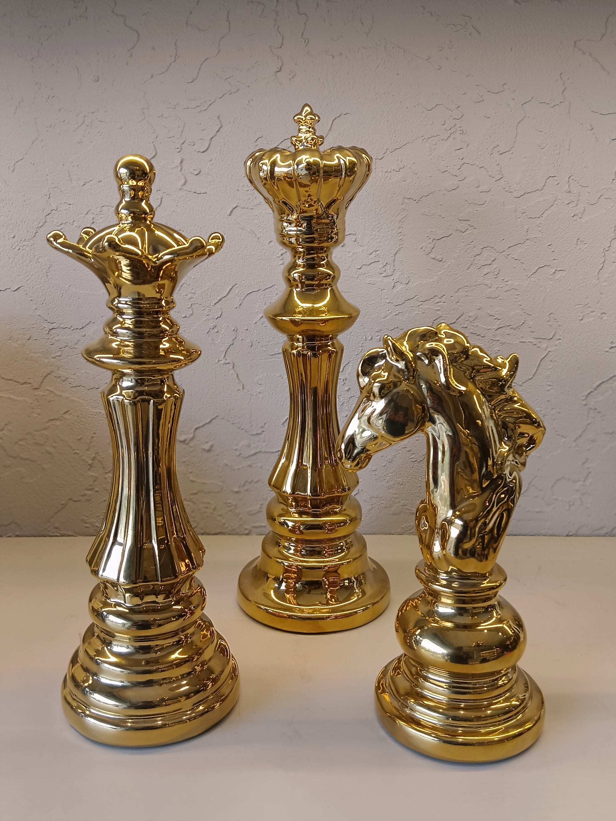 Royal Court -Ceramic Luxury Gold-Plated Chess Sculpture Collection
