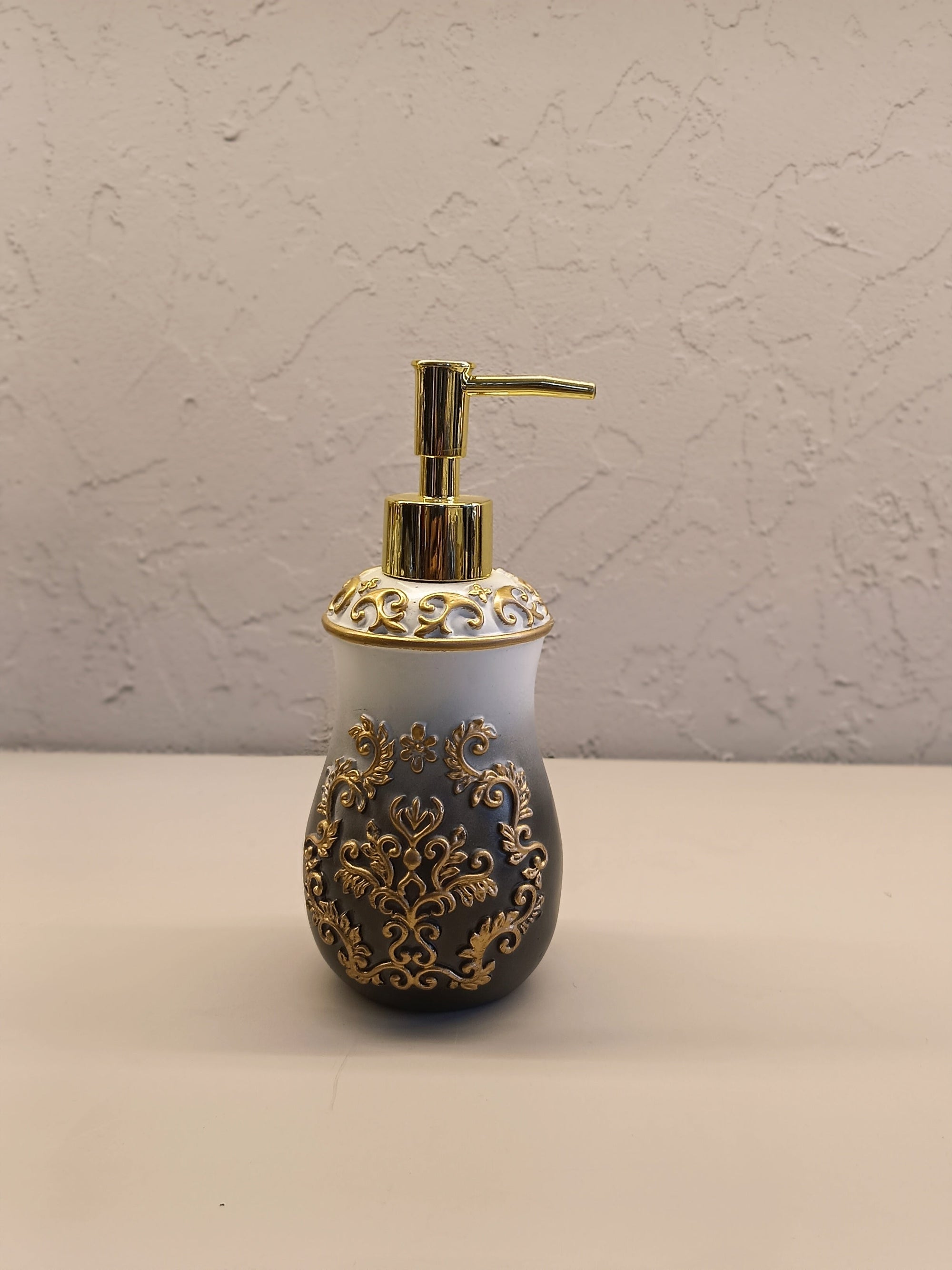 Gold Floral Soap Dispenser