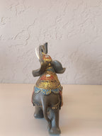 Maharaja's Pride - Handcrafted Royal Elephant Sculpture Set