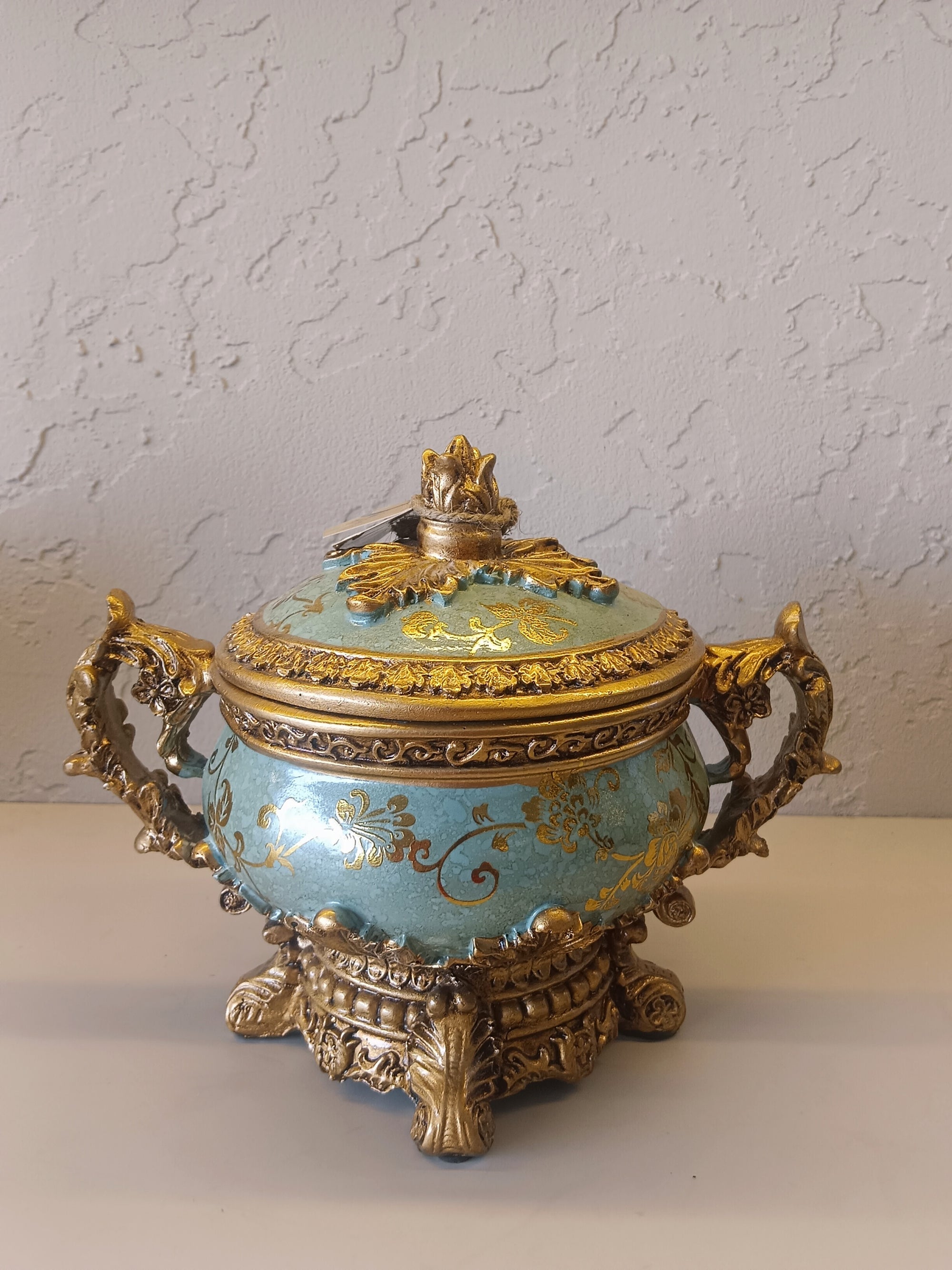 Ornate vintage-style decorative Jar With Lid