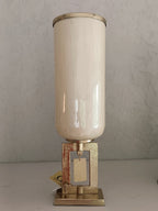 Golden Geometry - Art Deco Cylinder Vase Collection with Geometric Stands Set