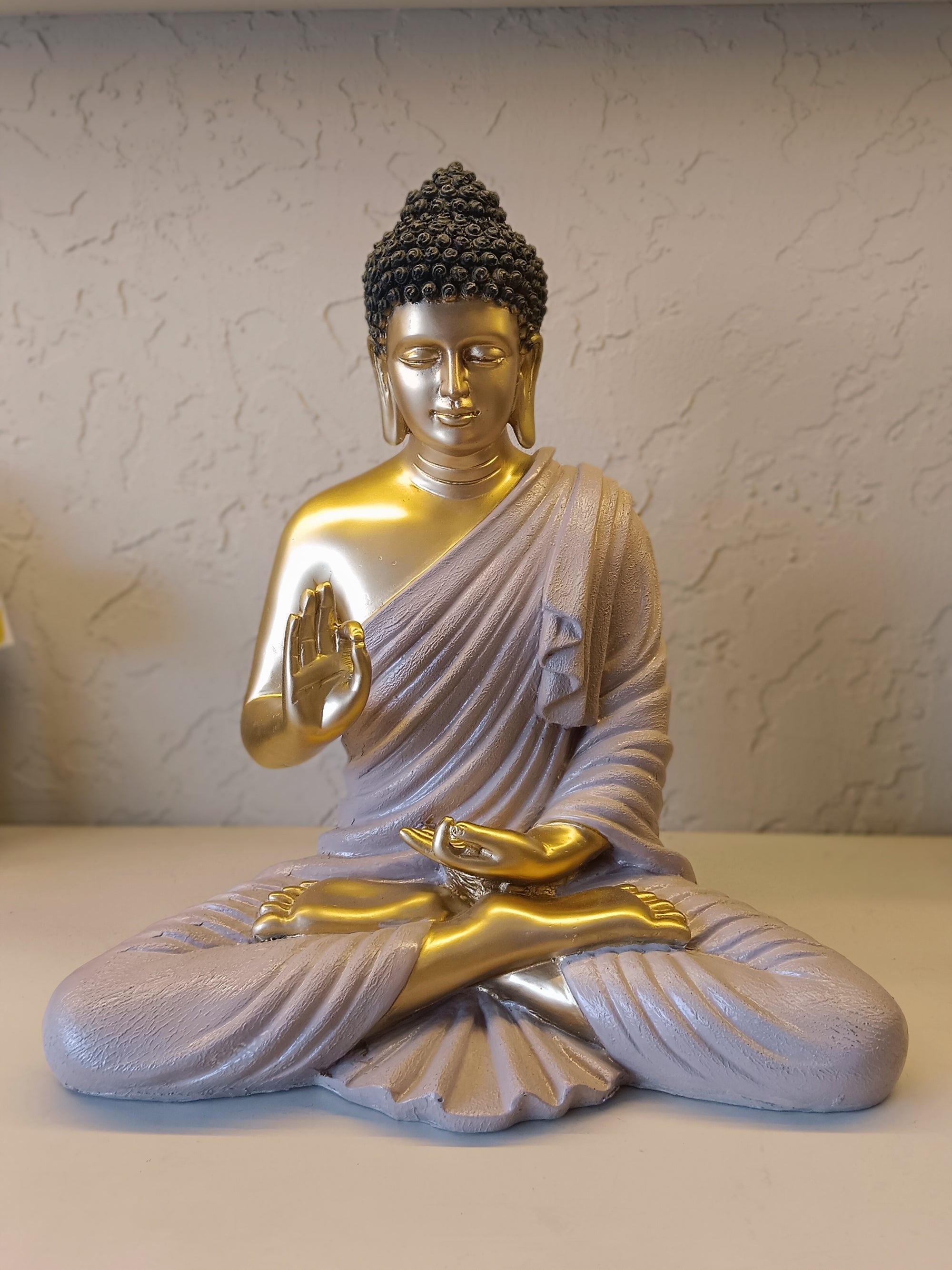 Enlightened Peace - Premium Golden Buddha in Teaching Mudra