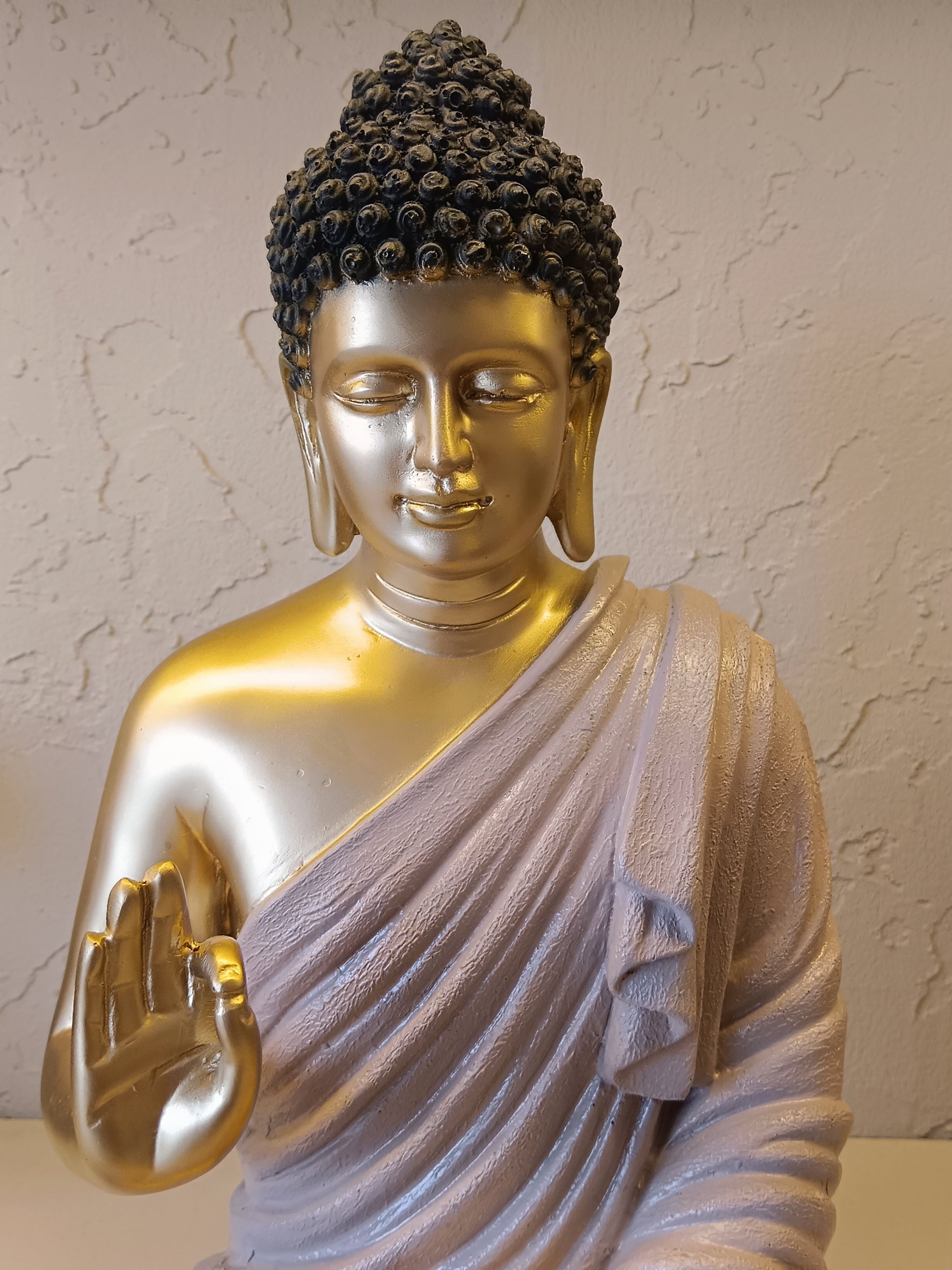 Enlightened Peace - Premium Golden Buddha in Teaching Mudra