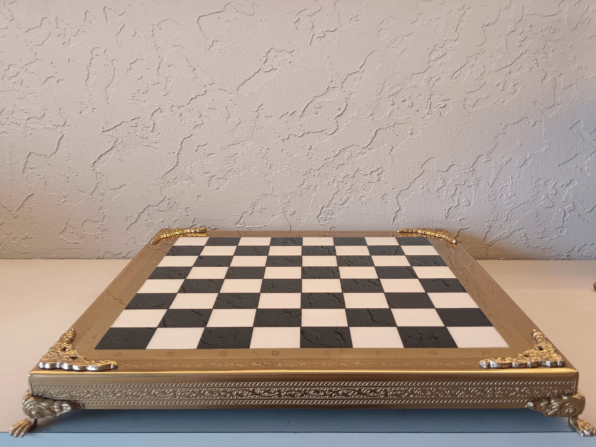 Gladiator's Metal Gambit - Luxury Roman Empire Chess Set with Ornate Board