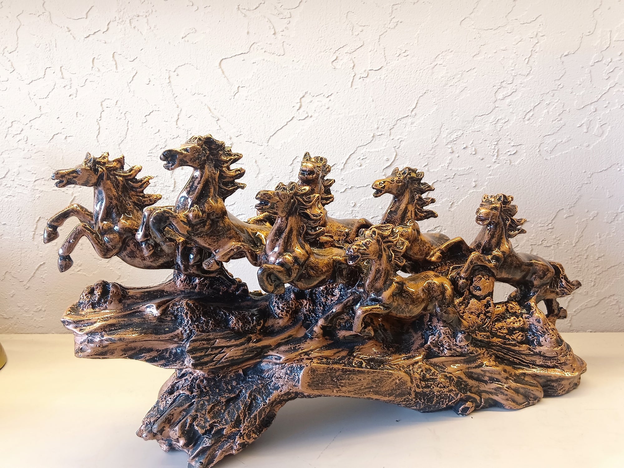 Wild Thunder - Dynamic Bronze Horse Herd Sculpture