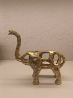 Pair Of Metal Elephant Sculpture With A Hollow Unique Design