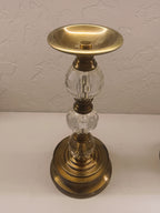 Elegant pair Of Vintage style Candle Stand With crystal spheres
