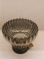 Elegant Pedestal Bowl With Silver Finish