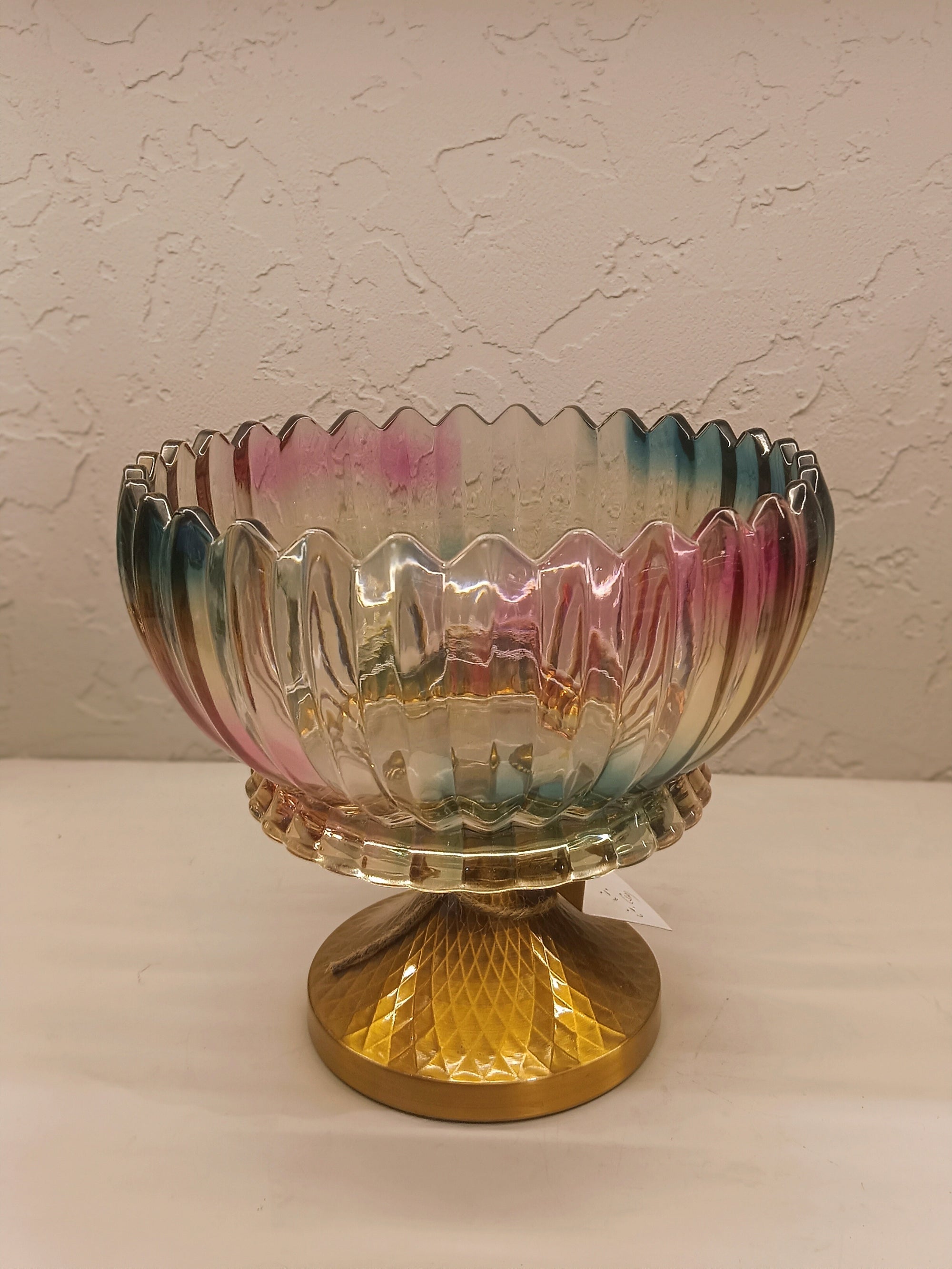 Eye Catching Multi Color Pedestal Bowl