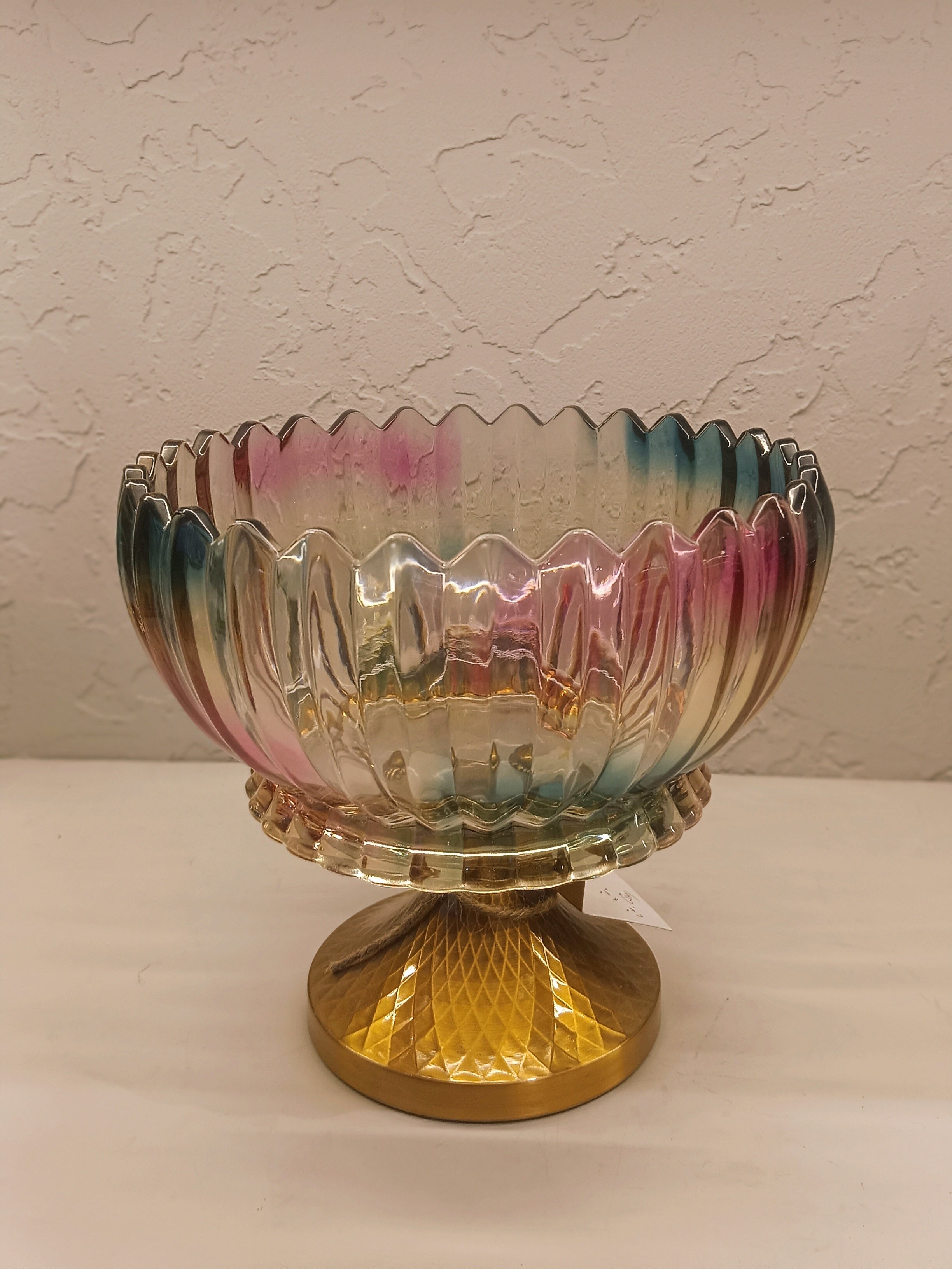 Eye Catching Multi Color Pedestal Bowl