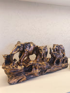 Decorative Elephant Family Sculpture