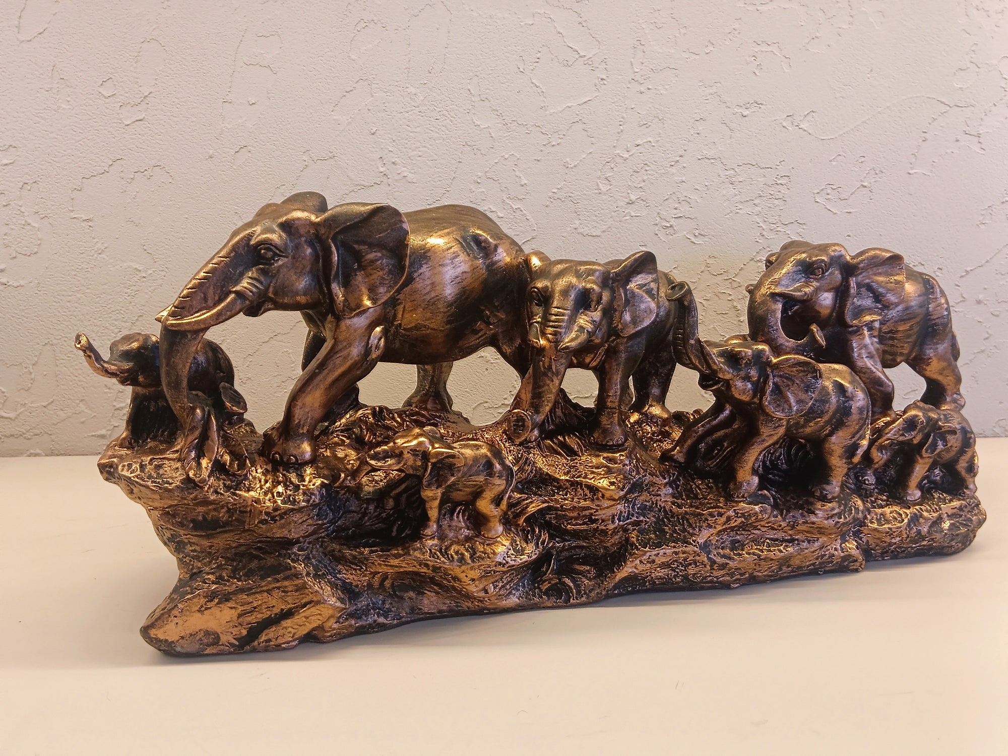 Decorative Elephant Family Sculpture
