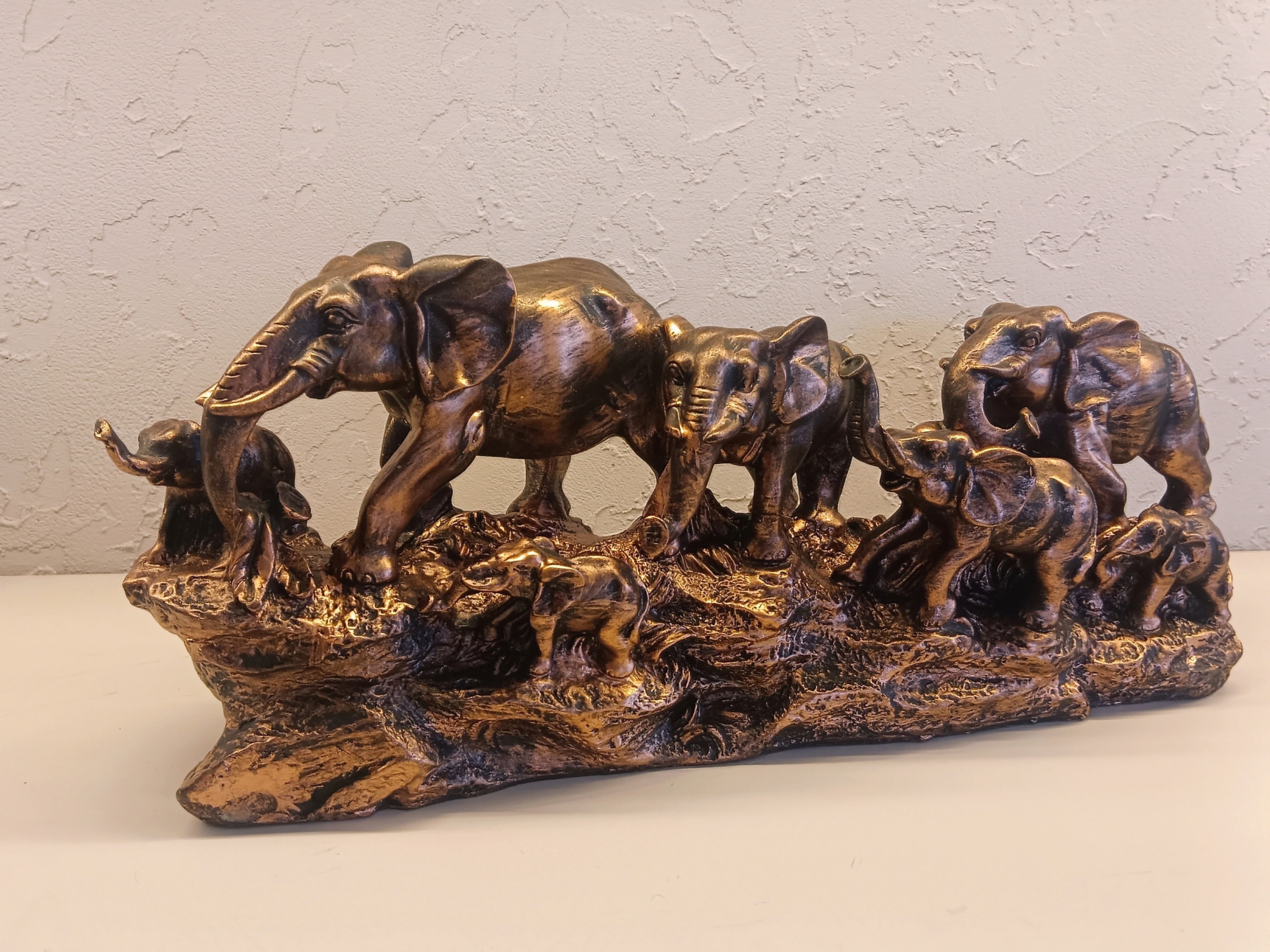 Decorative Elephant Family Sculpture