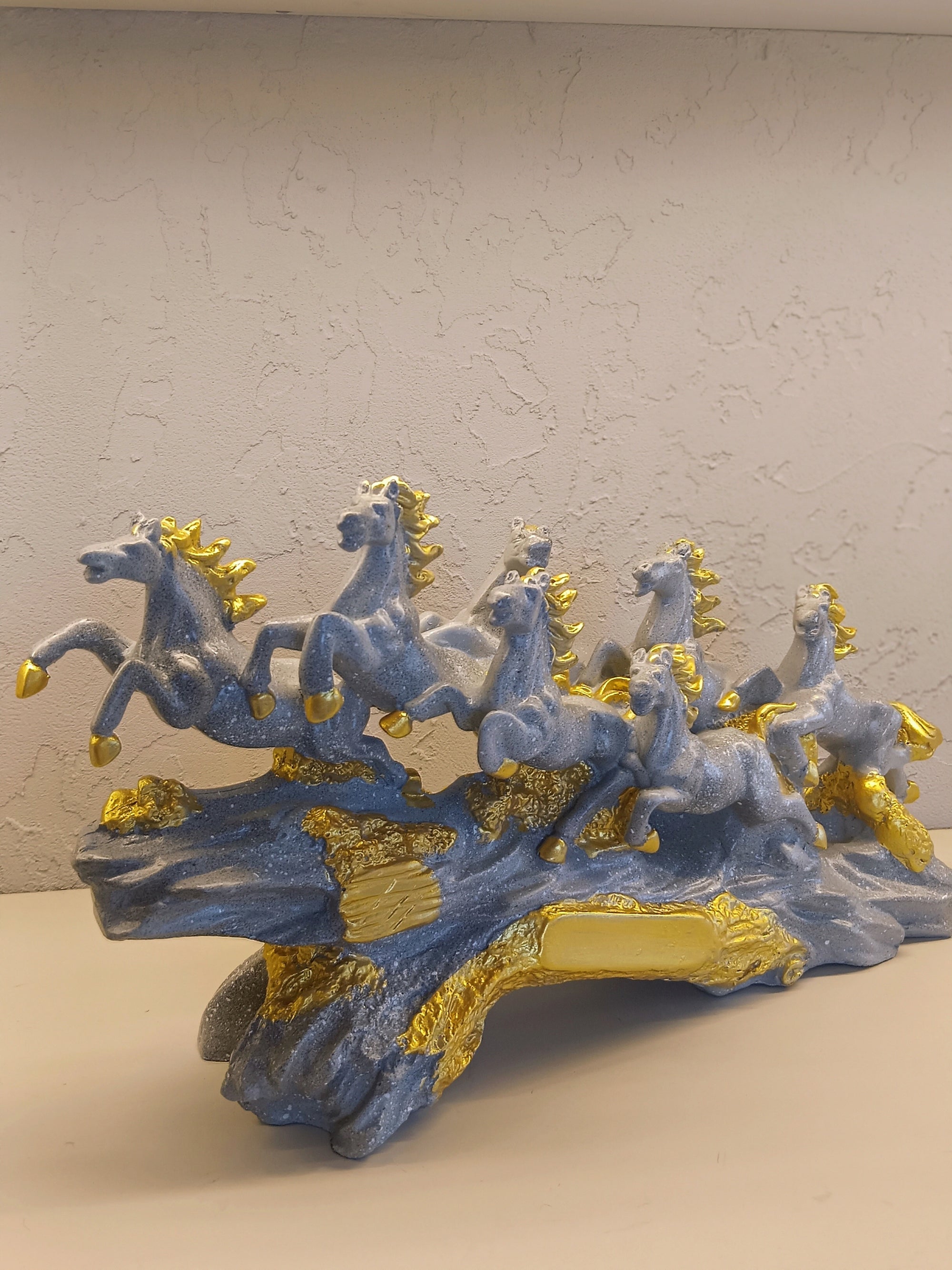Wild Thunder Of Seven Running Horses Sculputer