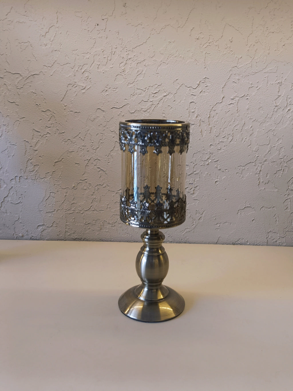 Candle Holders Crafted With Metallic Accents  And Glass