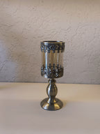 Candle Holders Crafted With Metallic Accents  And Glass