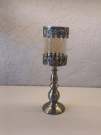 Candle Holders Crafted With Metallic Accents  And Glass