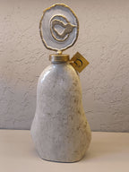 Geode Dreams - Natural Agate Topped Metal Art Vessel