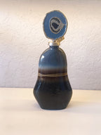 Geode Dreams - Natural Agate Topped Metal Art Vessel