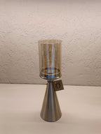 Modern Candle Holders With Conical Metallic Base