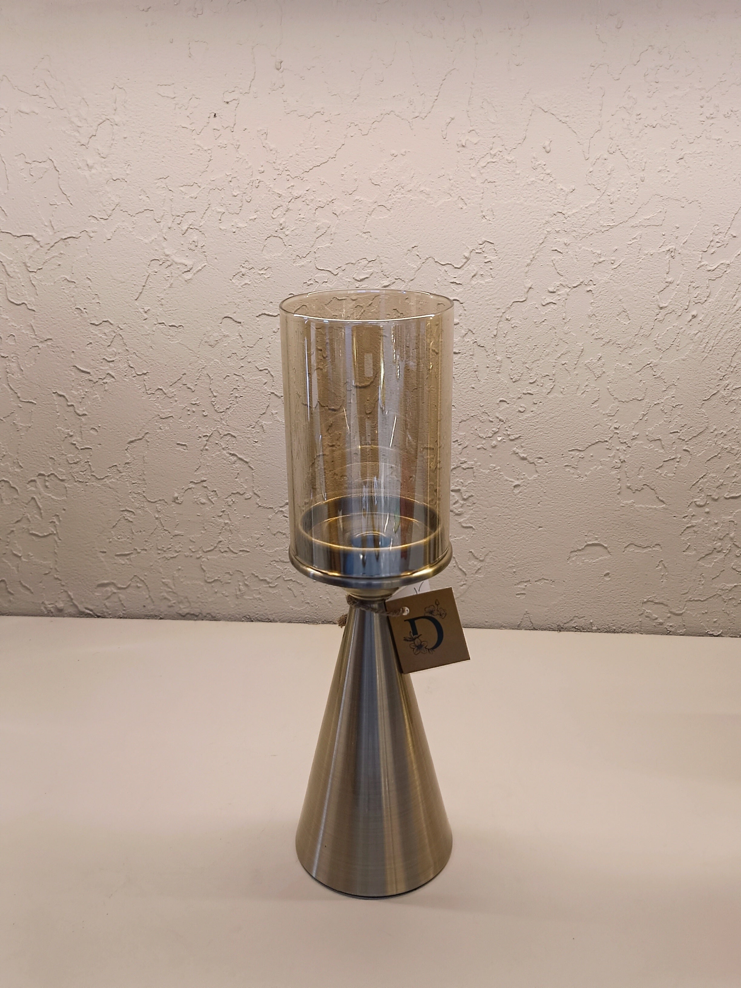 Modern Candle Holders With Conical Metallic Base