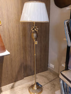Elegant Floor Lamp With A Golden Pineapple-Inspired Design