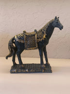 An Intricately Designed Decorative Horse Figurine Featuring Detailed Craftsmanship