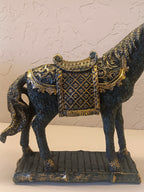 An Intricately Designed Decorative Horse Figurine Featuring Detailed Craftsmanship