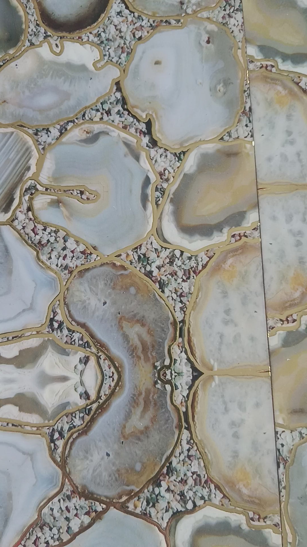 Butler Table With Natural Stone Design