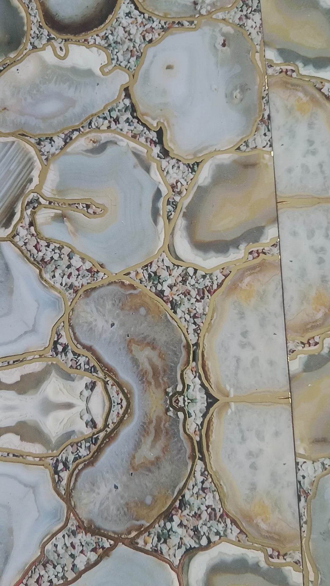 Butler Table With Natural Stone Design